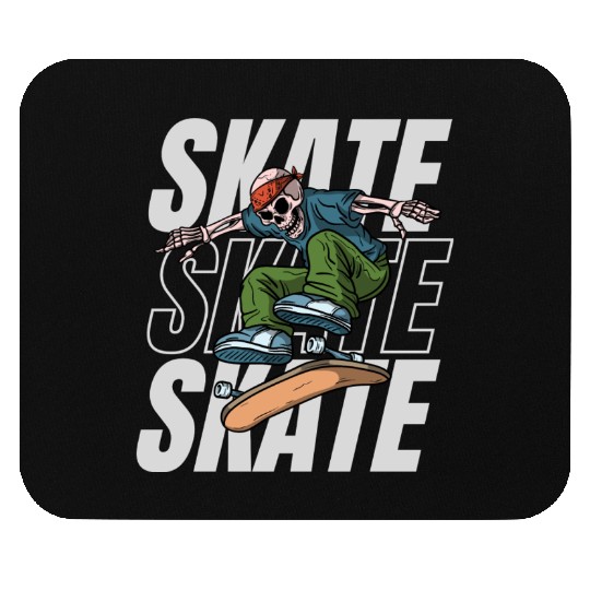 Modern Illustrated Skateboard Mouse Pads