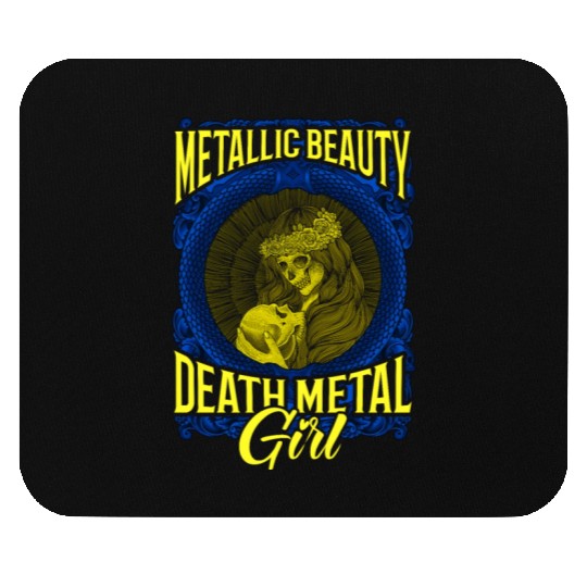 Goth Rock Satan Girl Woman Festivals Death Metal Mouse Pads