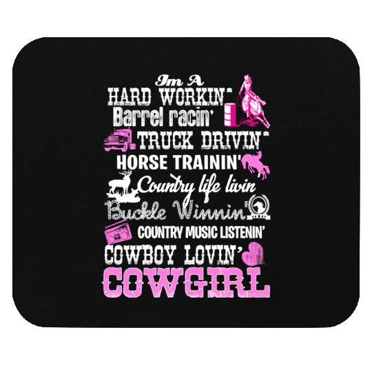 Barrel Racing Cowgirl Mouse Pads