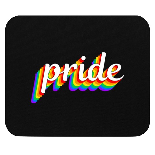 Happy Pride Rainbow Multi Color Gay Lesbian Lgbtq Mouse Pads