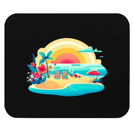 Poolside paradise Mouse Pads