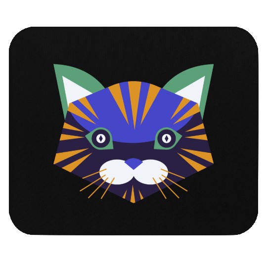 Colorful Cat Face Mouse Pads