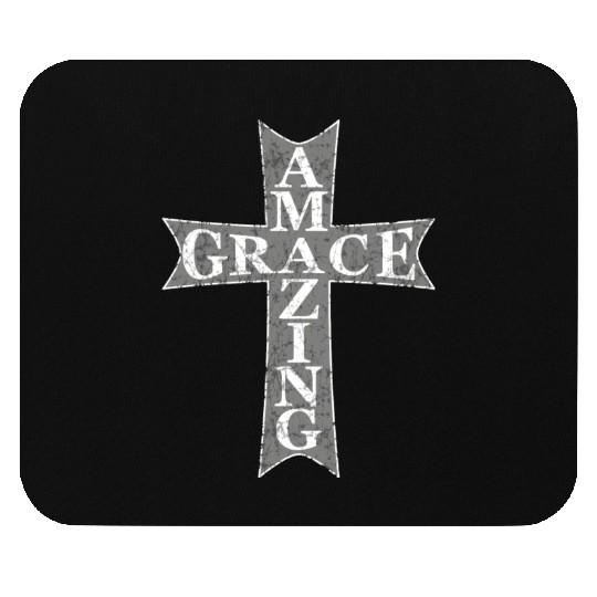 Amazing Grace Cross Mouse Pads