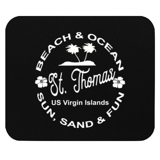 Tropical Beach Ocean St Thomas Us Island Mouse Pads