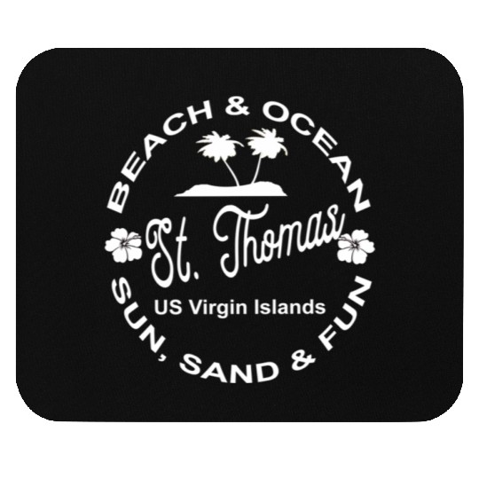 Tropical Beach Ocean St Thomas Us Island Mouse Pads