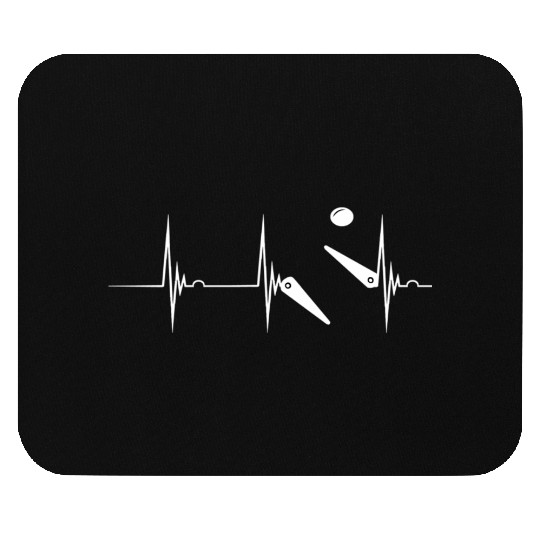 Pinball Heartbeat Flipper Ekg Pulse Line Flipping Mouse Pads
