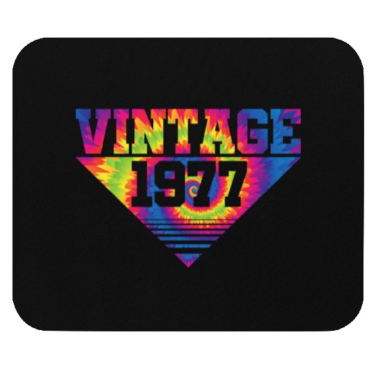 Vintage 1977 Tie Dye Splash Color Triangle Mouse Pads