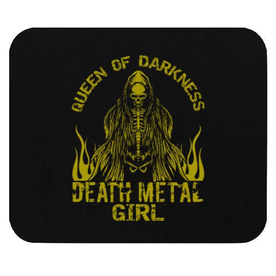 Goth Rock Satan Girl Woman Festivals Death Metal Mouse Pads