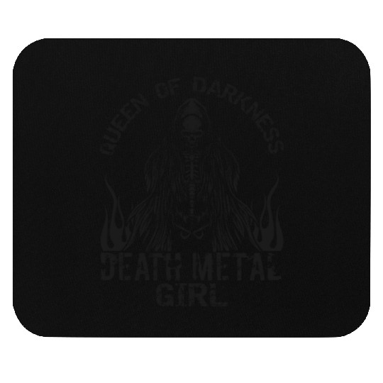 Goth Rock Satan Girl Woman Festivals Death Metal Mouse Pads