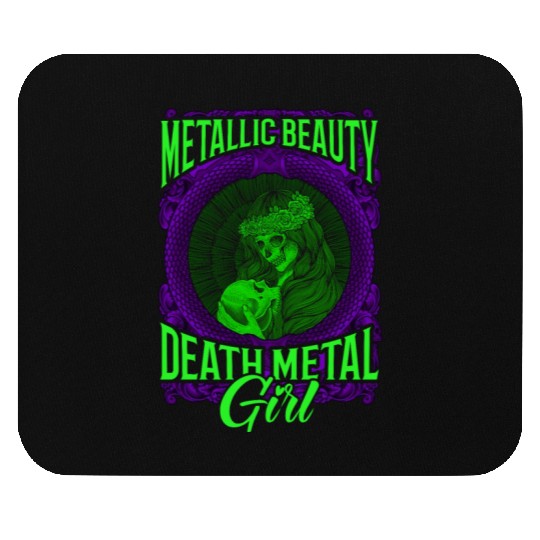 Goth Rock Satan Girl Woman Festivals Death Metal Mouse Pads