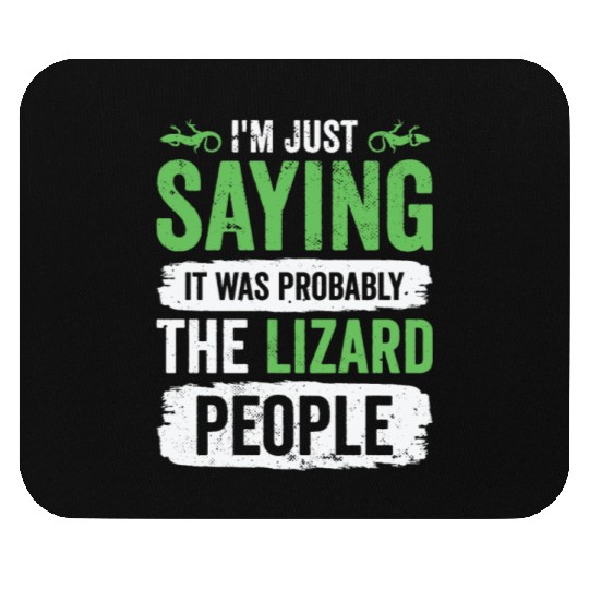 Lizard Reptilian Agenda Conspiracy Theory Mouse Pads