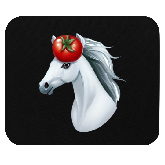 Horse Head Tomato - Creative Horse & Vegetable Mouse Pads