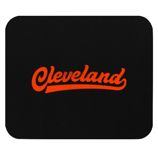 I Love Cleveland Ohio Sports Script Mouse Pads