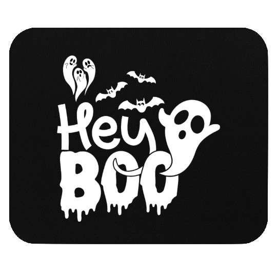 Hey Booo Spooky Ghost Mouse Pads