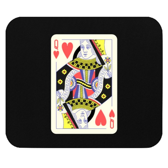 Queen Of Hearts Playing Card Halloween Mouse Pads