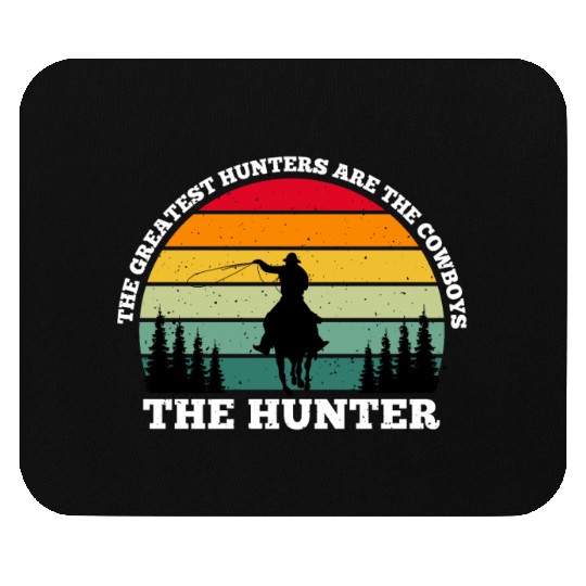 cowboy hunter pine retro style Mouse Pads