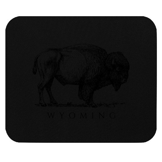 Wyoming With A Buffalo Mouse Pads