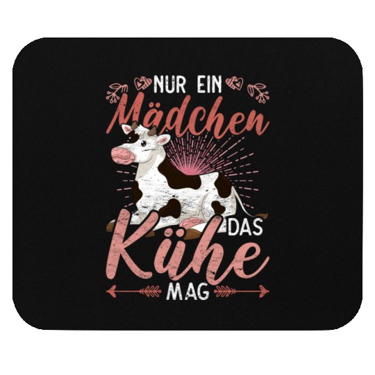 Just a girl who likes cows farm animal cow Mouse Pads