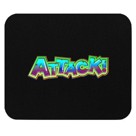 Attack typography Mouse Pads