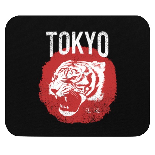 Tokyo Tiger Head Distressed Mouse Pads