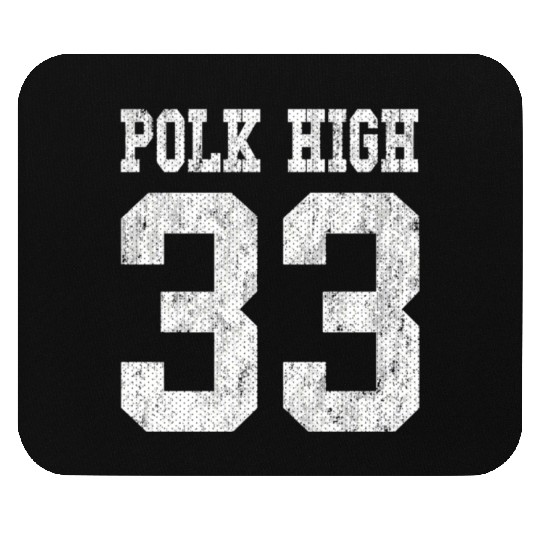 Polk High School Football Jersey 33 Aged Look Mouse Pads