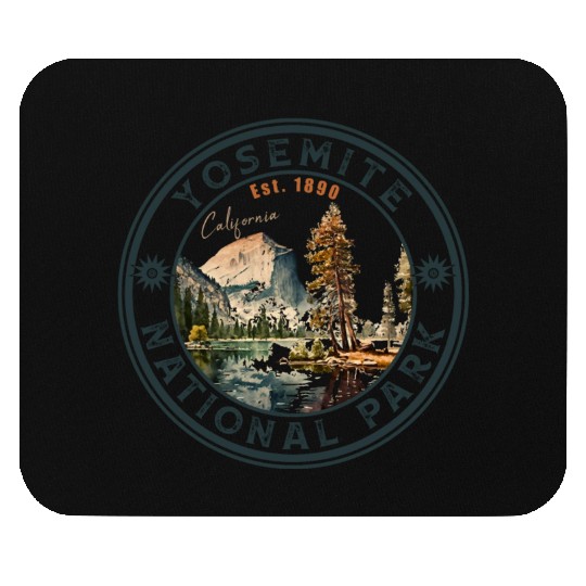 Yosemite National Park Vintage Style Half Dome Mouse Pads