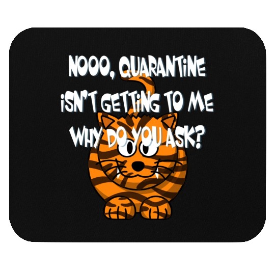 Crazy Cat Social Distancing Face Mask Funny Mouse Pads