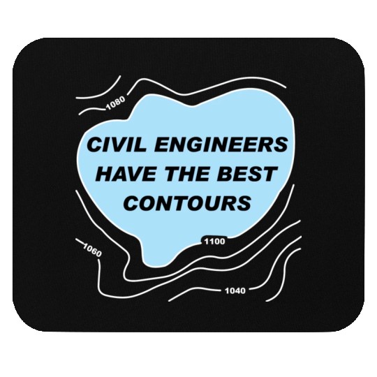 Civil Engineer Blue Contours White Lines green Mouse Pads