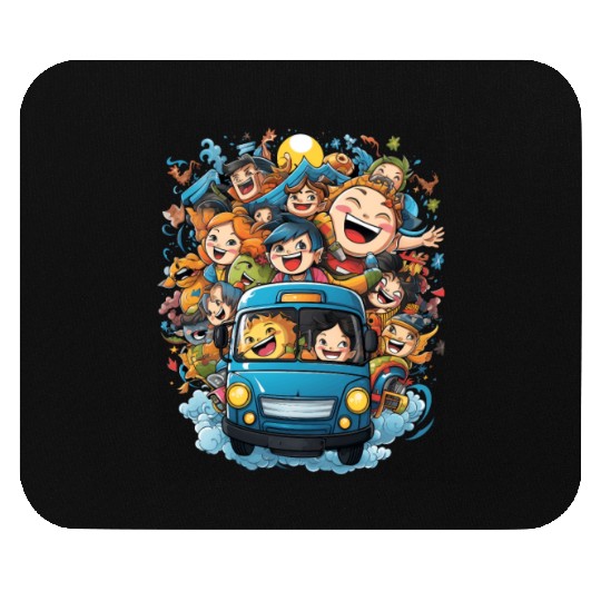 Back to School Pre-K Kindergarten School Bus Mouse Pads