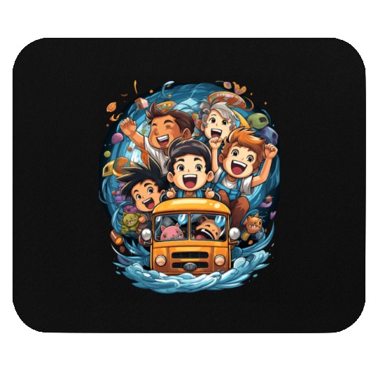 Back to School Pre-K Kindergarten School Bus Mouse Pads