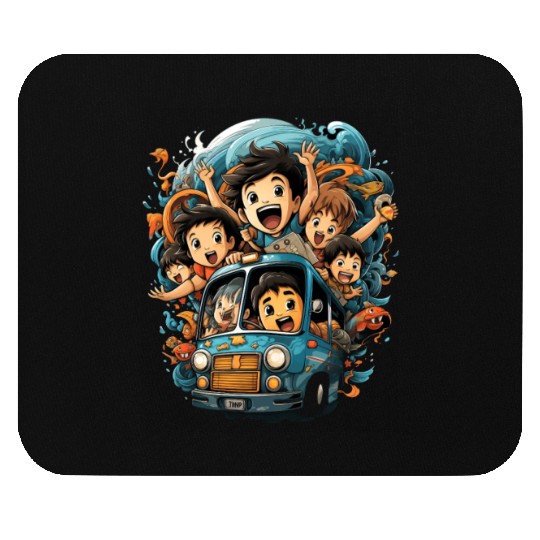 Back to School Pre-K Kindergarten School Bus Mouse Pads