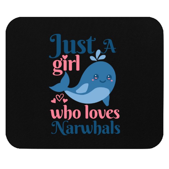 Narwhal Narwhal Lover red Mouse Pads