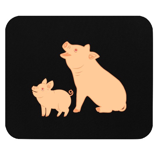 Mother pig with piglet Mouse Pads