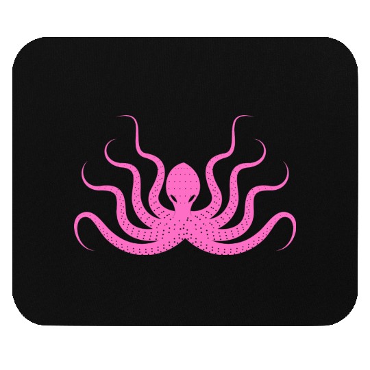 Menace Octopus Neon Pink Mouse Pads