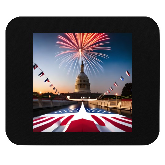 Independence Day, U.S.A., celebration, party, year Mouse Pads