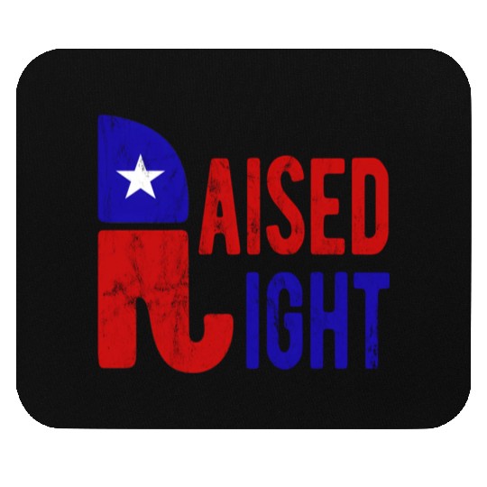 Raised Right Proud Republican Elephant Logo Usa Mouse Pads