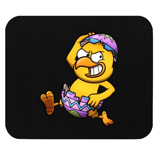 Running Little Chick In An Easter Egg Mouse Pads