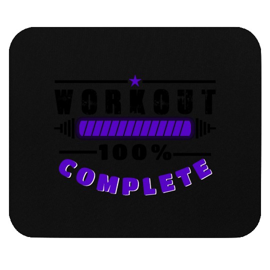 Gym Workout 100% complete Mouse Pads