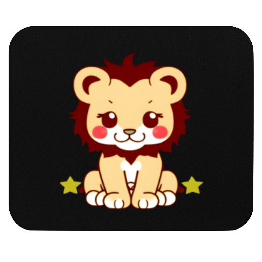Lion Cub Cute Cuddly Mouse Pads