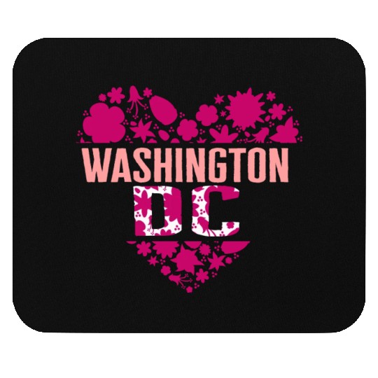 Washington DC Mouse Pads, Cherry Blossom Heart Floral