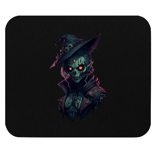 Halloween Zombie Wicth RPG Game Style Mouse Pads