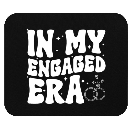 Funny Engagement In My Engaged Era Groovy Wedding Mouse Pads