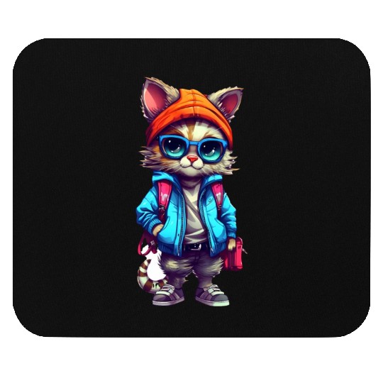 Cute Cat Cartoon Mouse Pads