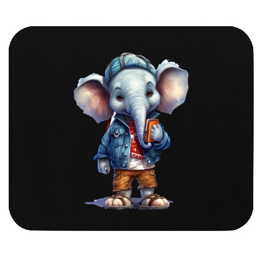 Cute Elephant Cartoon Mouse Pads