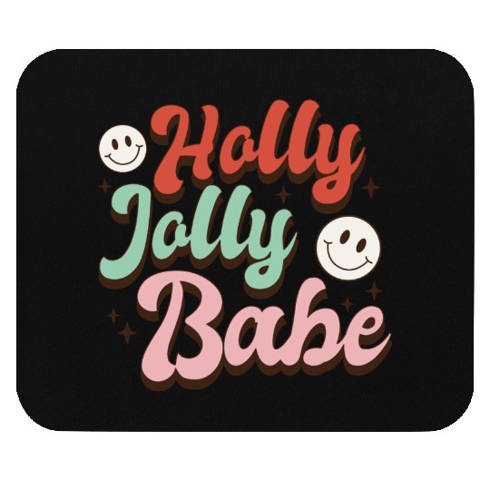 Holly Jolly Babe Mouse Pads