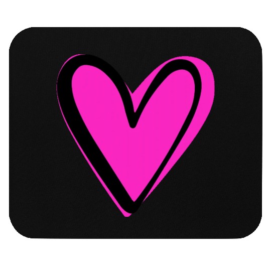 Pink Heart nature Mouse Pads