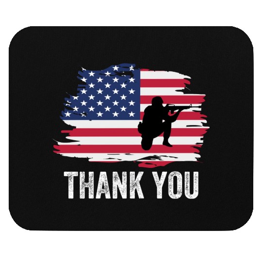Thank You Us Flag Memorial Day Mouse Pads