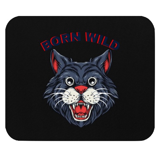 Born Wild Cat lovers Mouse Pads