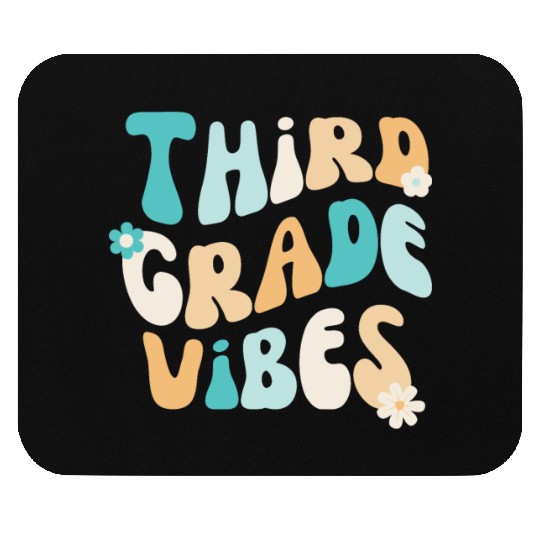 Back To School Third Grade Vibes Colorful Groovy Mouse Pads