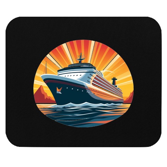 Cruise Ship Family Vacation, cruise, travel Mouse Pads